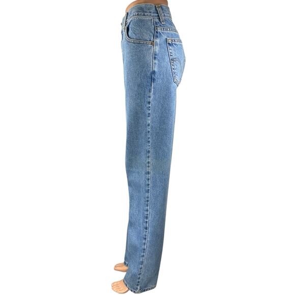 Levi's 550 Women's Blue High Waist Straight Tapered Relaxed Denim Jeans Pants L - Picture 2 of 5